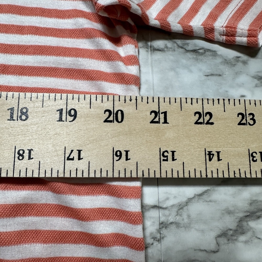 Jim Thompson Men's T Shirt Size S Salmon White Striped Short Sleeve‎ 100% Cotton - Picture 7 of 8